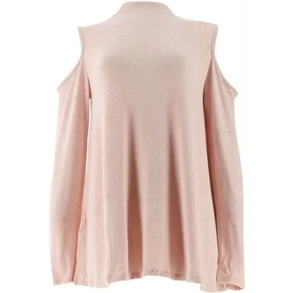 Lisa Rinna Collection Cold Shoulder Knit Top - Picture 2 of 5